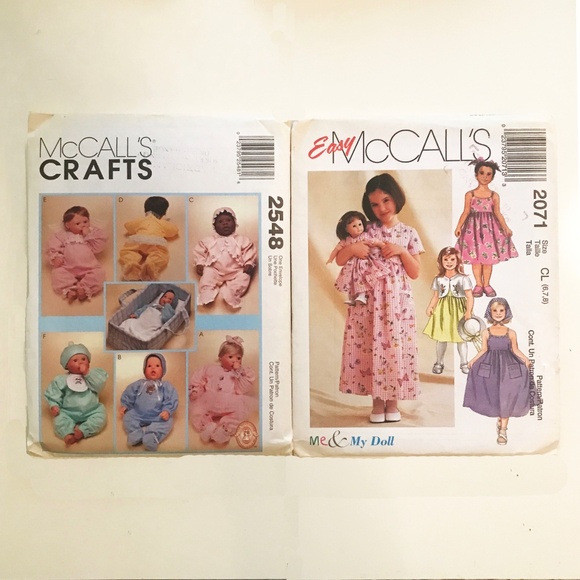McCall's Girl"s Dress & Doll Patterns - Picture 1 of 2